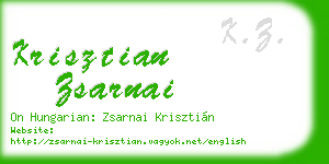 krisztian zsarnai business card